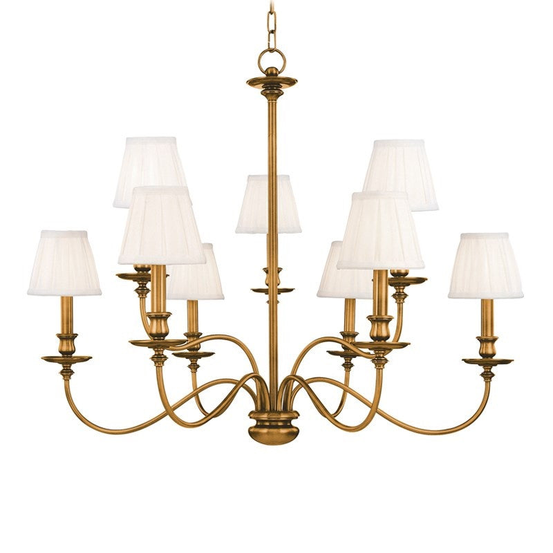 Hudson Valley Menlo Park Chandelier Aged Brass