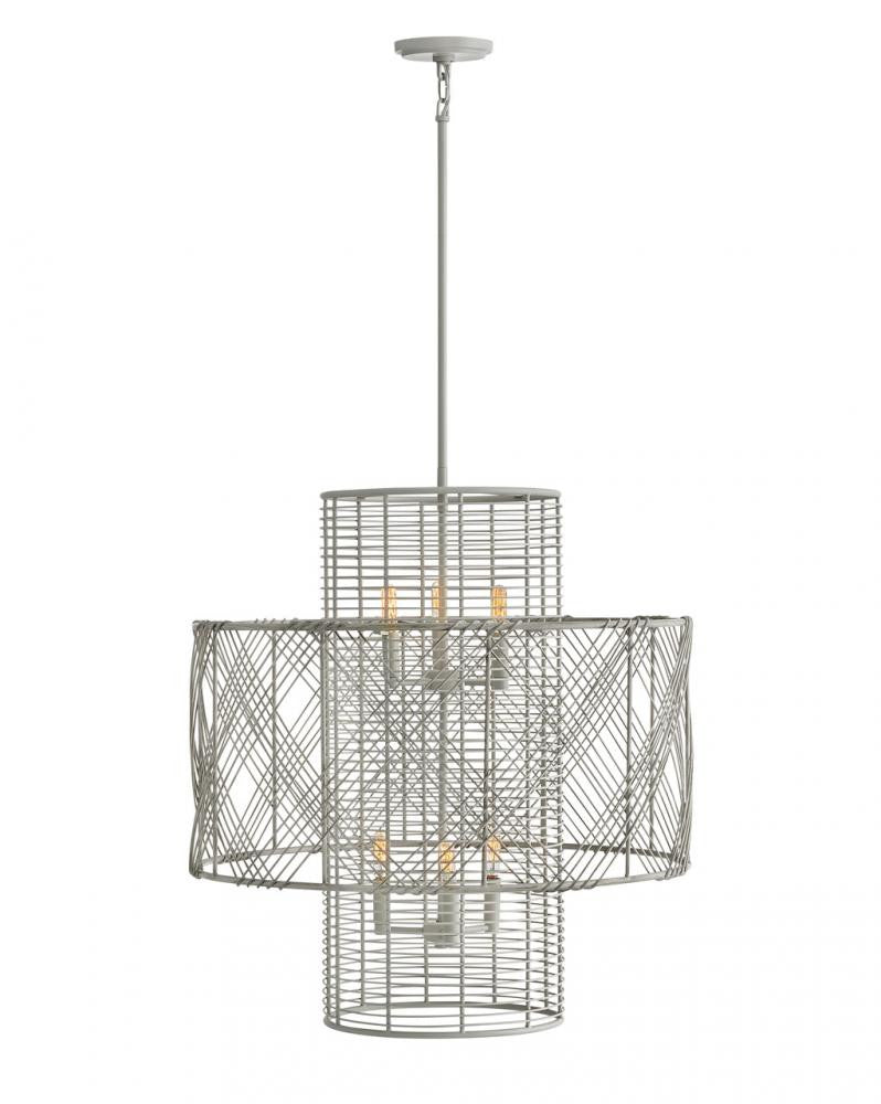 Hinkley Nikko Chandelier Brown, Steel, Light Ashwood