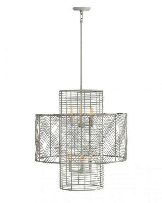 Hinkley Nikko Chandelier Brown, Steel, Light Ashwood