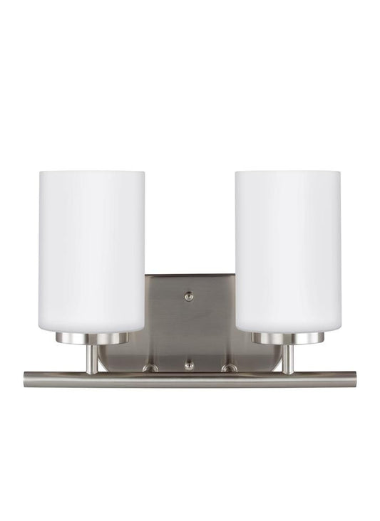 Generation Lighting Oslo Two Light Wall / Bath Brushed Nickel