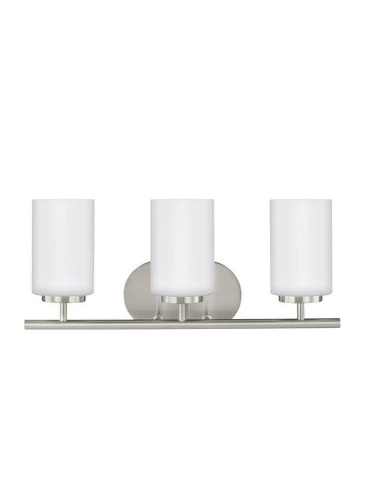Generation Lighting Oslo Three Light Wall / Bath Brushed Nickel