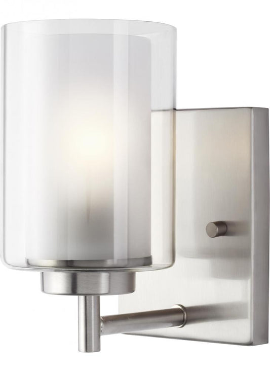 Generation Lighting Elmwood Park One Light Wall / Bath Sconce Brushed Nickel