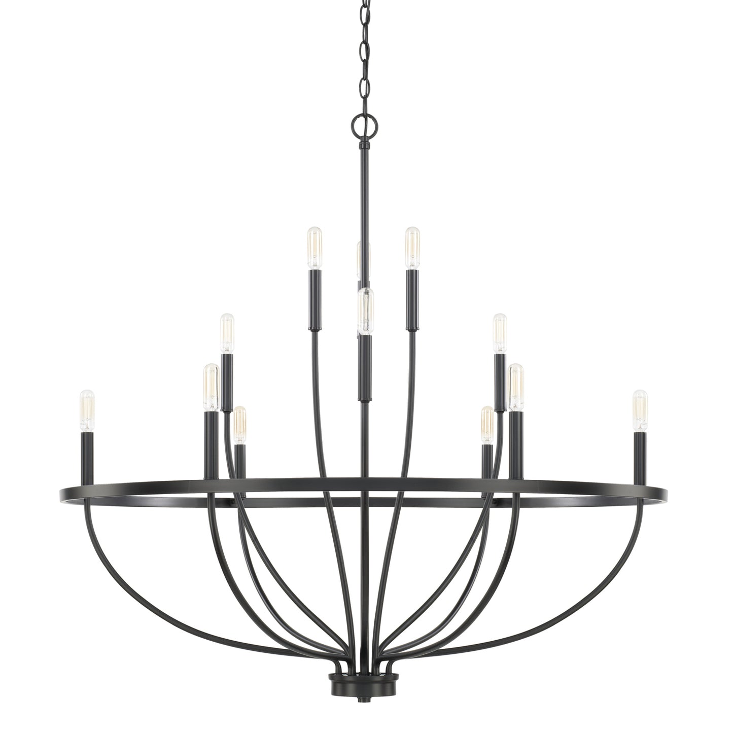 Capital Greyson 12-Light Chandelier - Matte Black