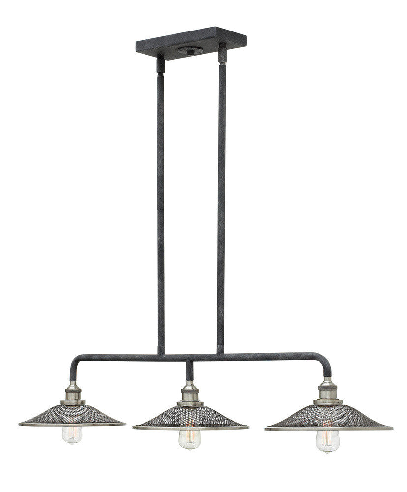Hinkley Rigby Linear Chandelier Aged Zinc
