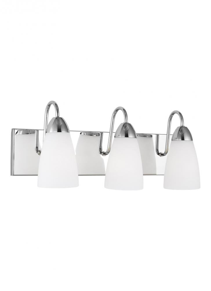 Generation Lighting Seville Three Light Wall / Bath Chrome