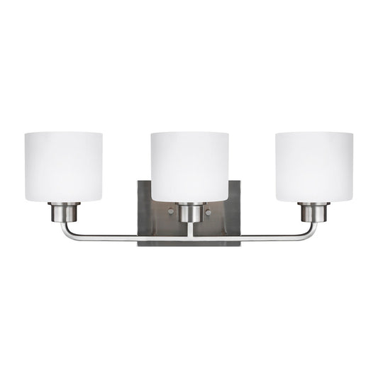 Generation Lighting Canfield Three Light Wall / Bath Brushed Nickel