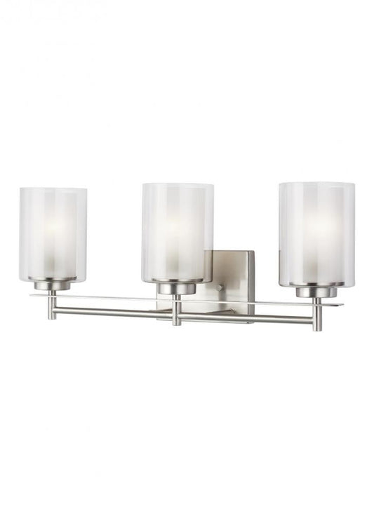 Generation Lighting Elmwood Park Three Light Bath Brushed Nickel