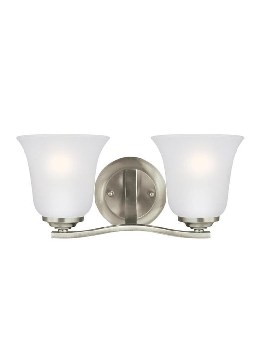 Generation Lighting Emmons Two Light Wall / Bath Brushed Nickel