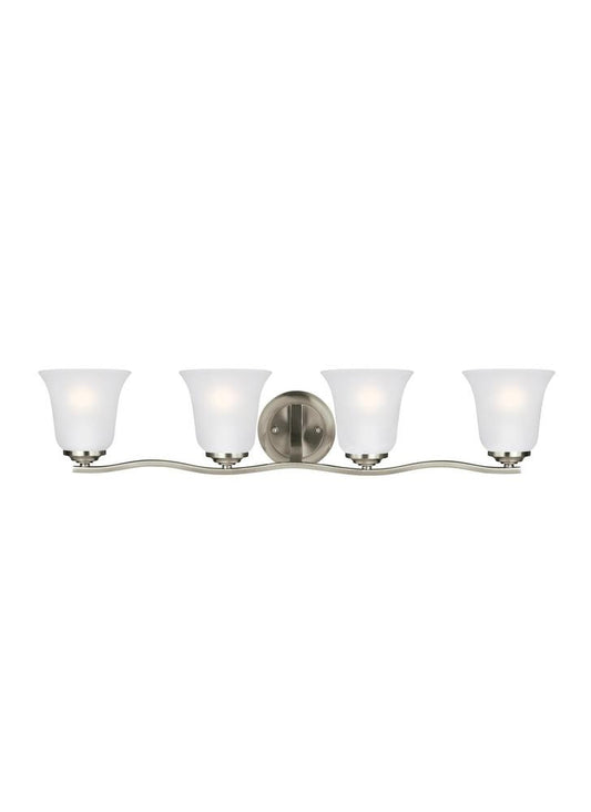 Generation Lighting Emmons Four Light Wall / Bath Brushed Nickel