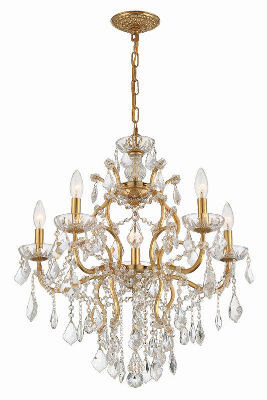 Crystorama Filmore Chandelier Antique Gold