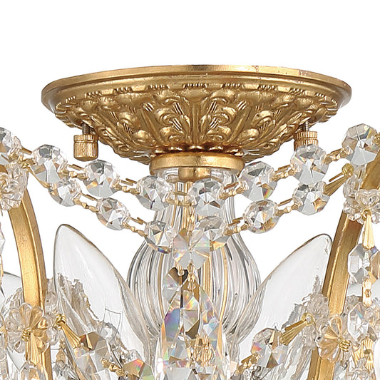 Crystorama Filmore Flush Mount Antique Gold