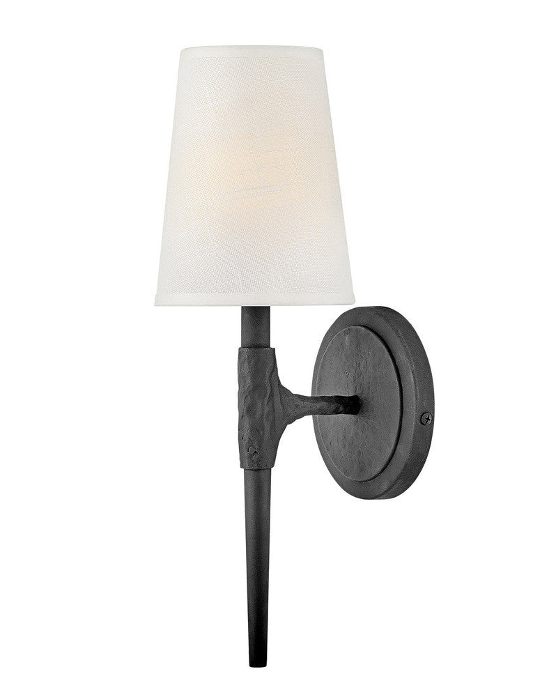 Hinkley Beaumont Bathroom Wall Sconce Black, Steel