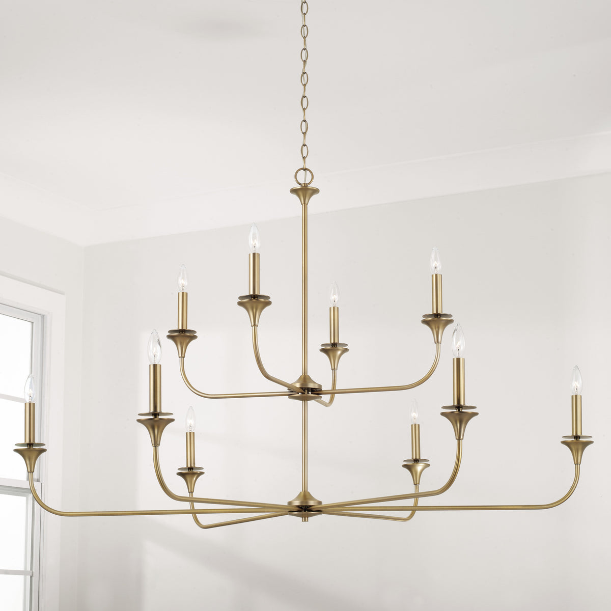 Capital Presley Two-Tier Chandelier in Aged Brass
