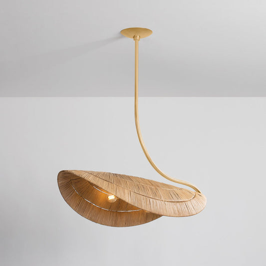 Corbett Medea Linear Chandelier Gold Leaf Detail 1