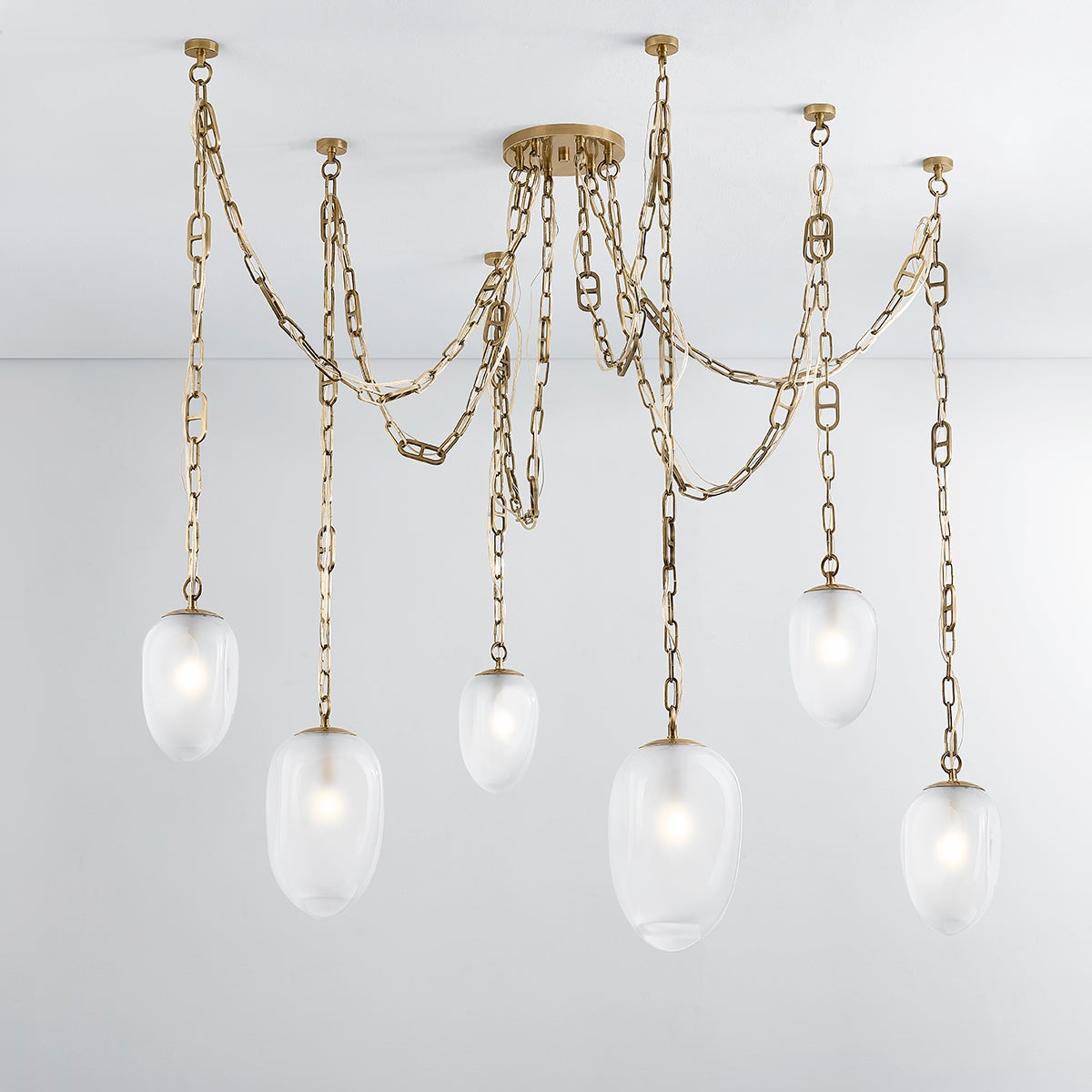 Corbett Daith Chandelier Vintage Brass Detail 2