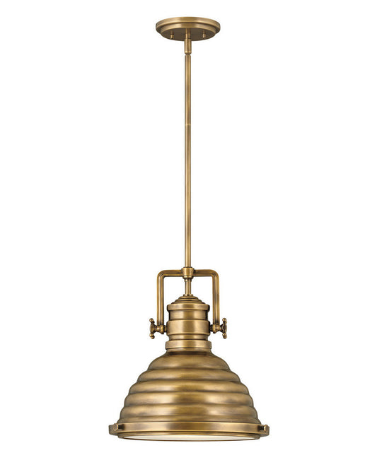 Hinkley Keating Down Pendant Brass, Steel, Heritage Brass