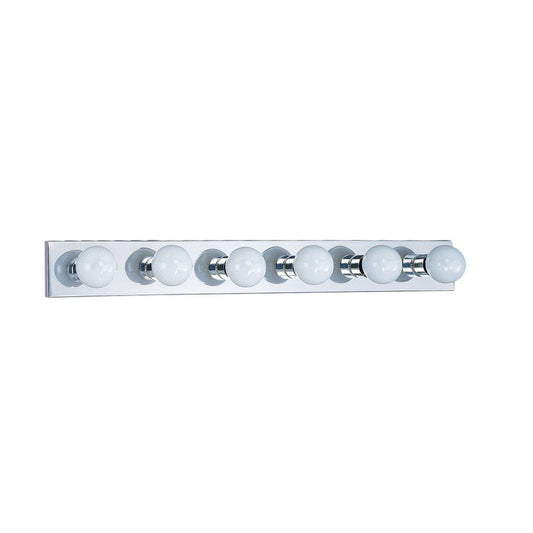 Generation Lighting Center Stage Six Light Wall / Bath Brushed Stainless