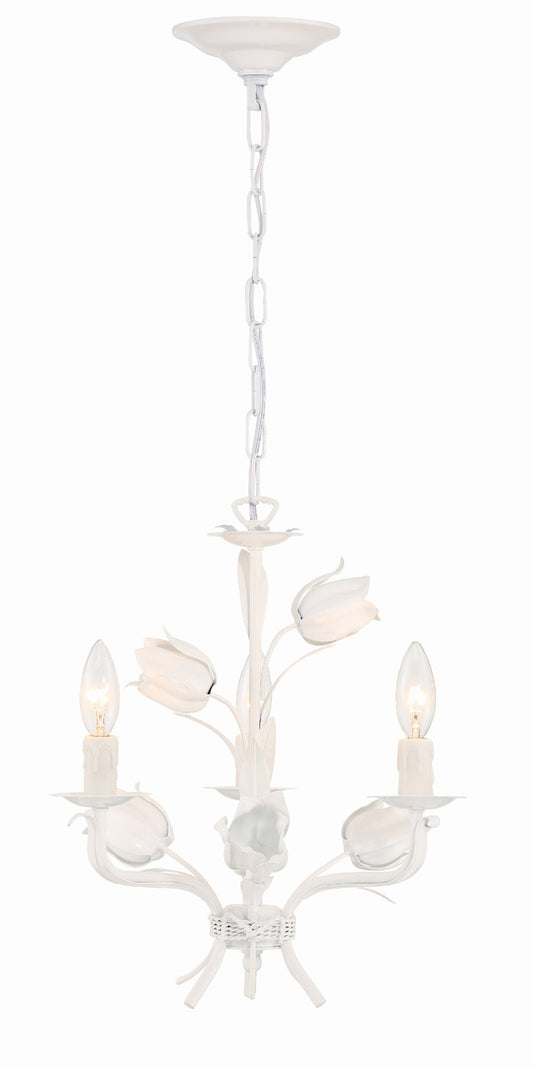 Southport 3 Light Wet White Mini Chandelier