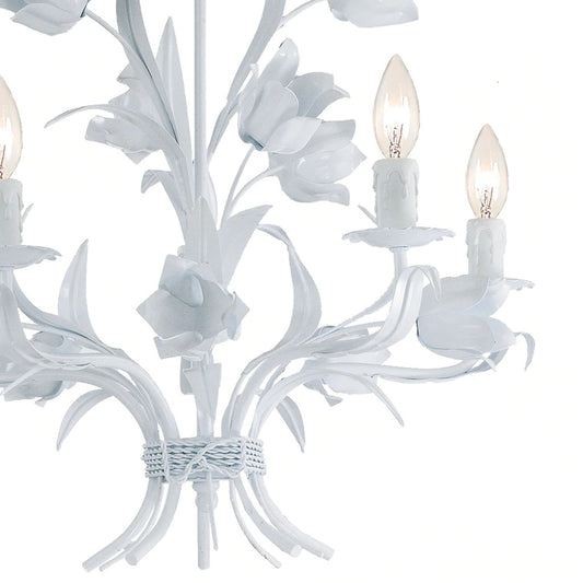 Southport 5 Light Wet White Chandelier
