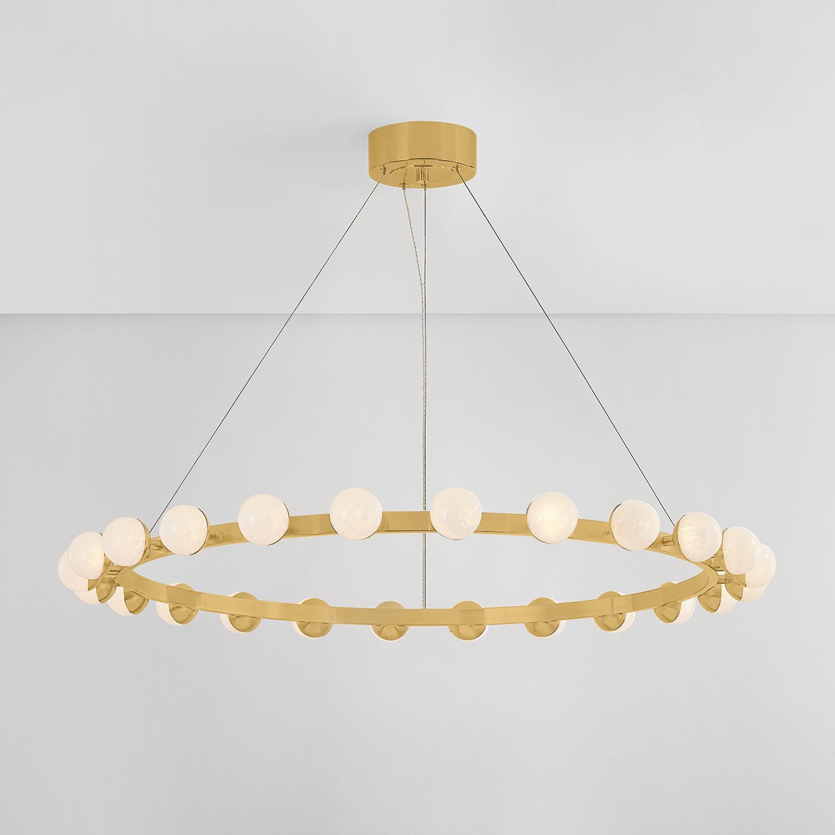 Corbett Linus Chandelier Vintage Brass Detail 2