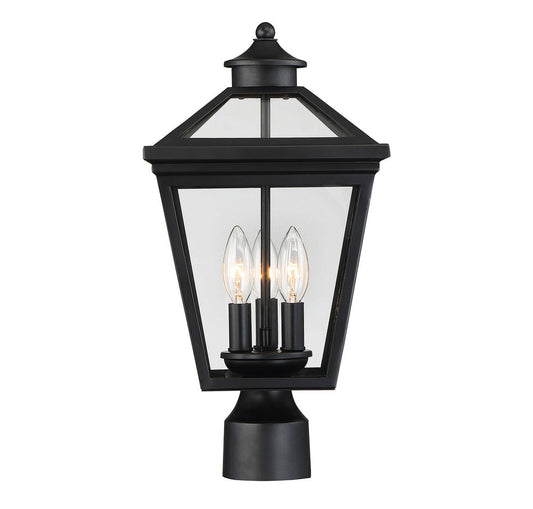 Savoy House Ellijay 3-Light Outdoor Post Lantern Black