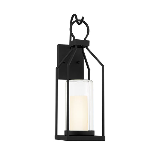 Hamilton 21-in Outdoor Wall Lantern in Matte Black