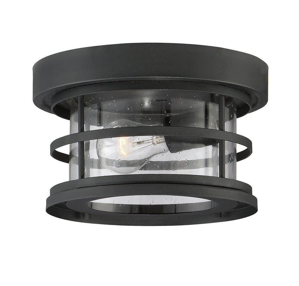 Savoy House Barrett 1-Light Outdoor Flush Mount Black