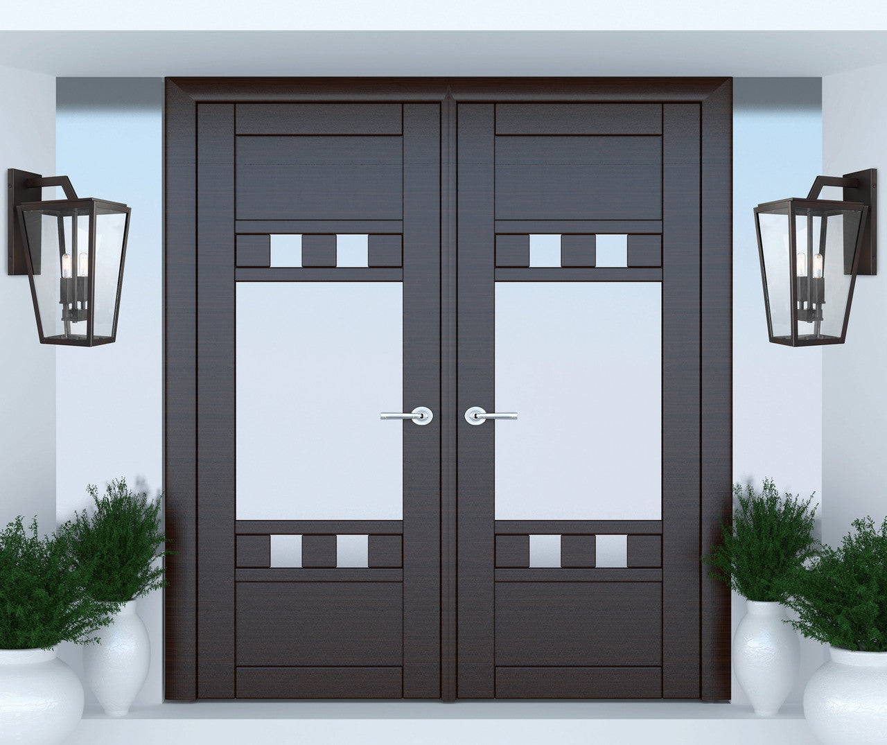 Milton Outdoor Wall Lantern, 2-Light, English Bronze, Glass Shade, 19.5"H, Savoy House (5-548-13 1N0XW)