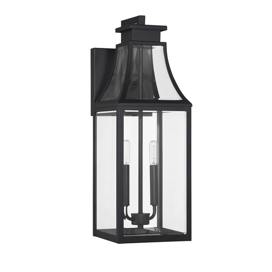 Emery 2-Light Outdoor Wall Lantern - Matte Black