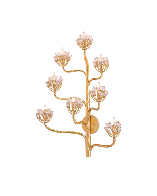 Agave Americana Gold Wall Sconce Currey and Company 5000-0058