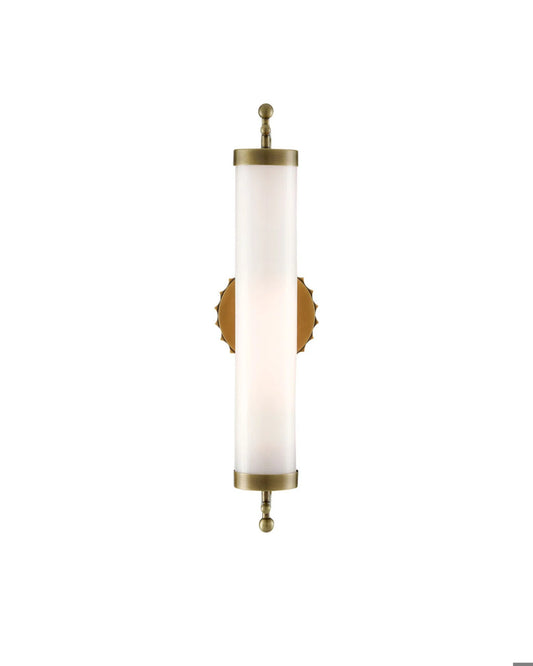 Latimer Brass Wall Sconce, 1-Light, Brass, 20"H, Currey and Company 5000-0141