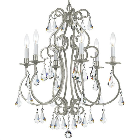 Crystorama Ashton 6 Light Chandelier Olde Silver