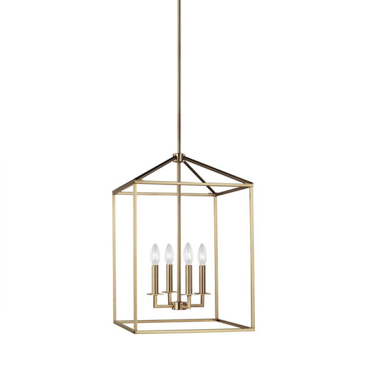 Generation Lighting Perryton Medium Four Light Hall / Foyer Satin Brass