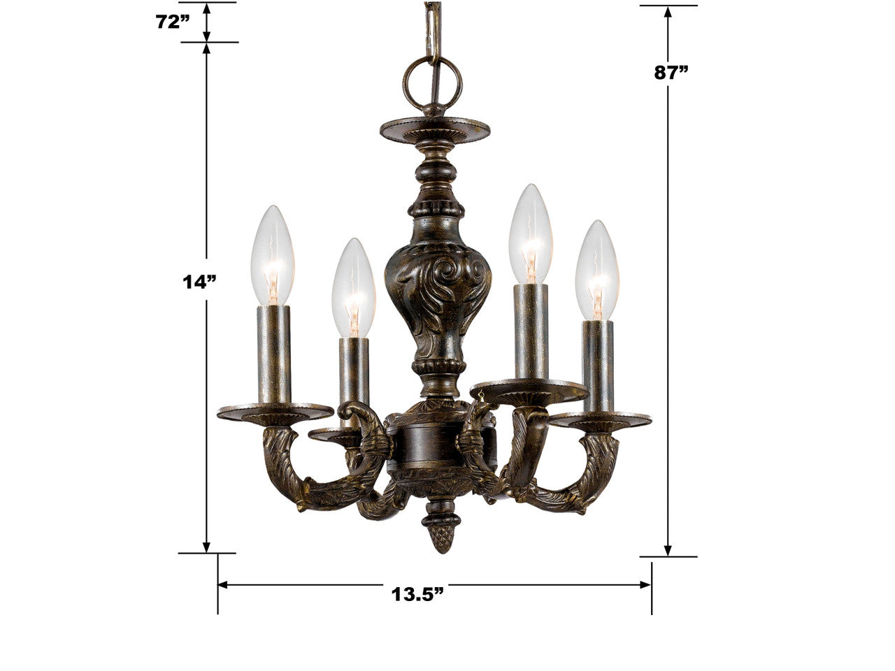 Crystorama Paris Market Mini Chandelier