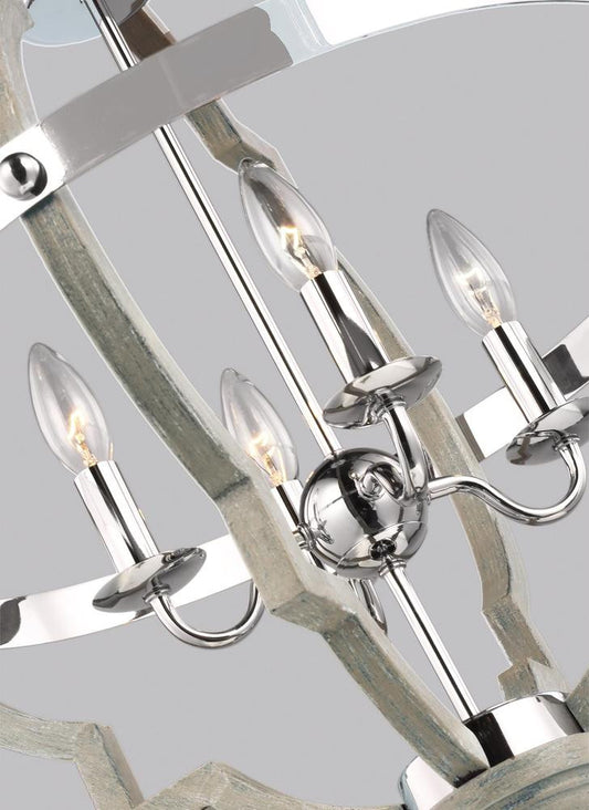 Generation Lighting Socorro Four Light Hall / Foyer Washed Pine