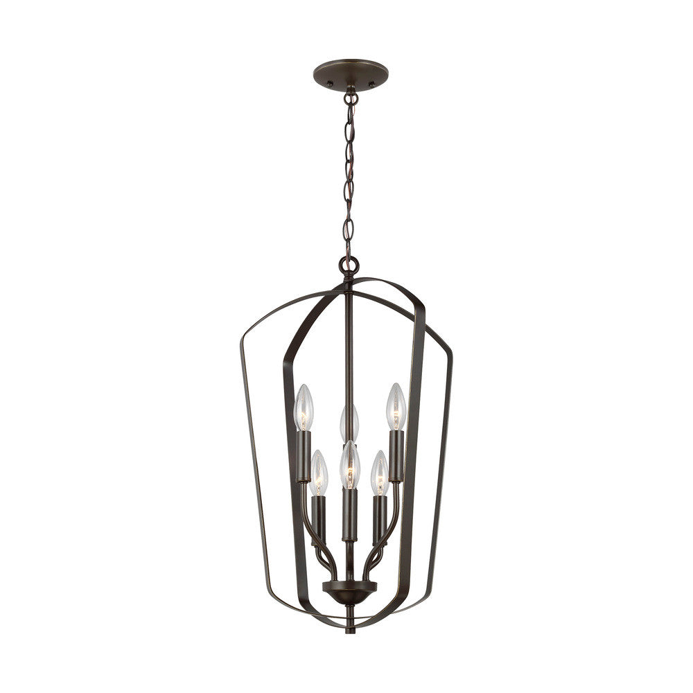 Generation Lighting Romee Medium Six Light Hall / Foyer Bronze