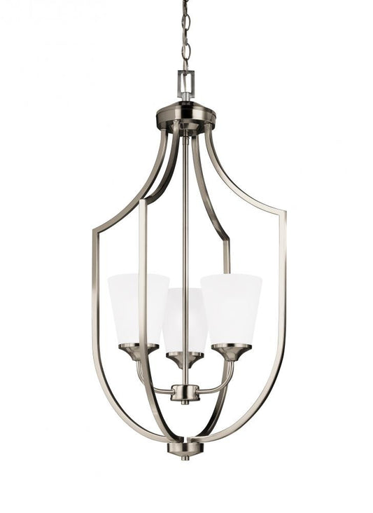 Generation Lighting Hanford Three Light Hall / Foyer Brushed Nickel