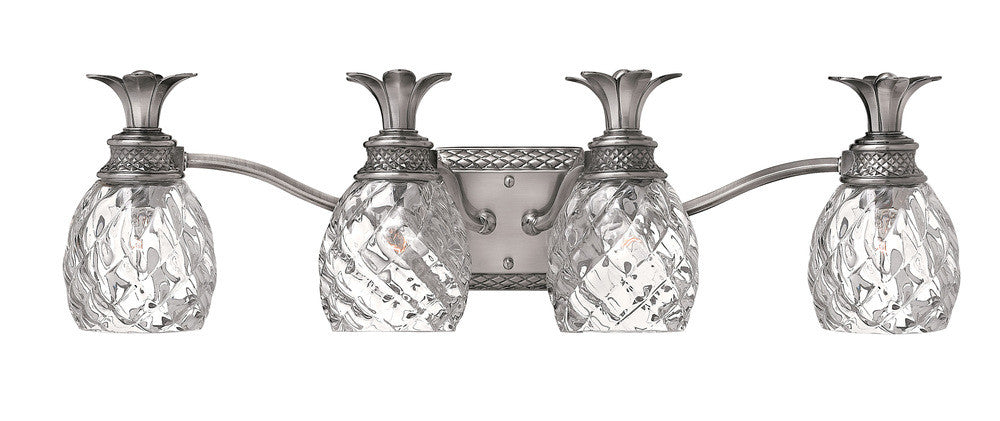 Hinkley Plantation Bath Vanity Light Nickel, Polished Antique Nickel