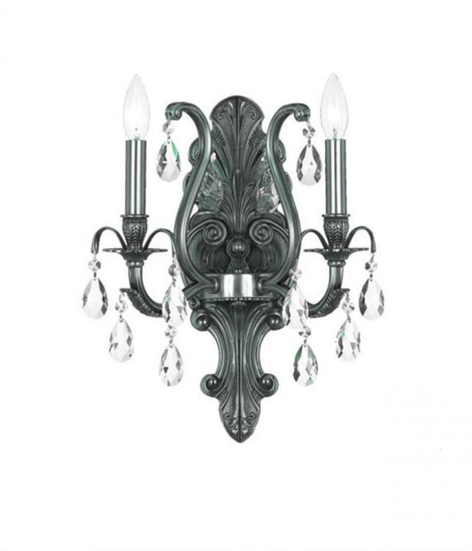 Crystorama Dawson 2 Light Sconce Pewter