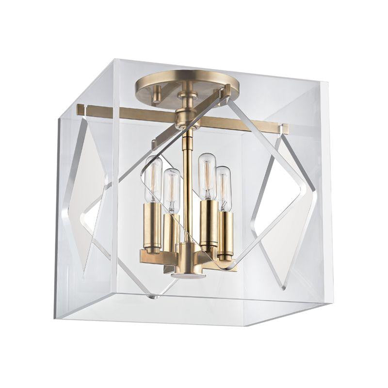 Hudson Valley Travis Flush Mount Antique Brass