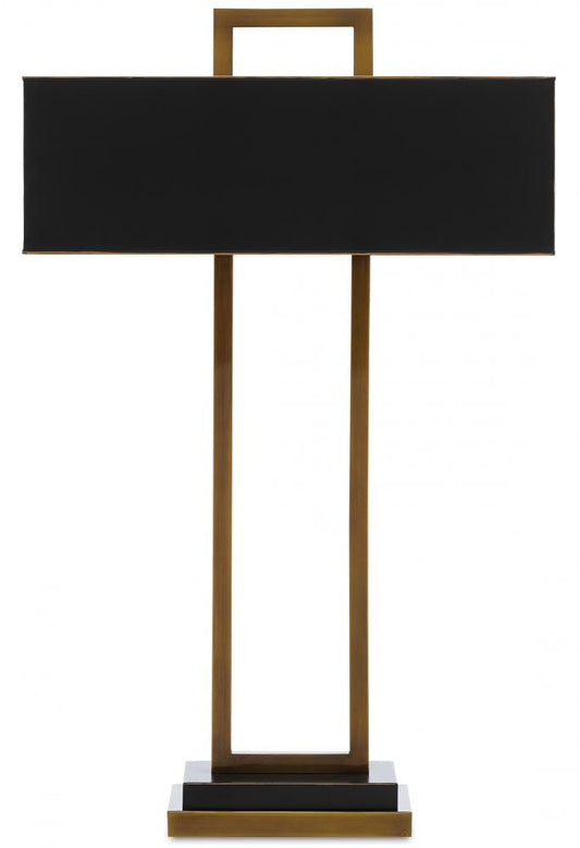 Otto Brass Table Lamp, Currey and Company (6000-0209 NGL0)
