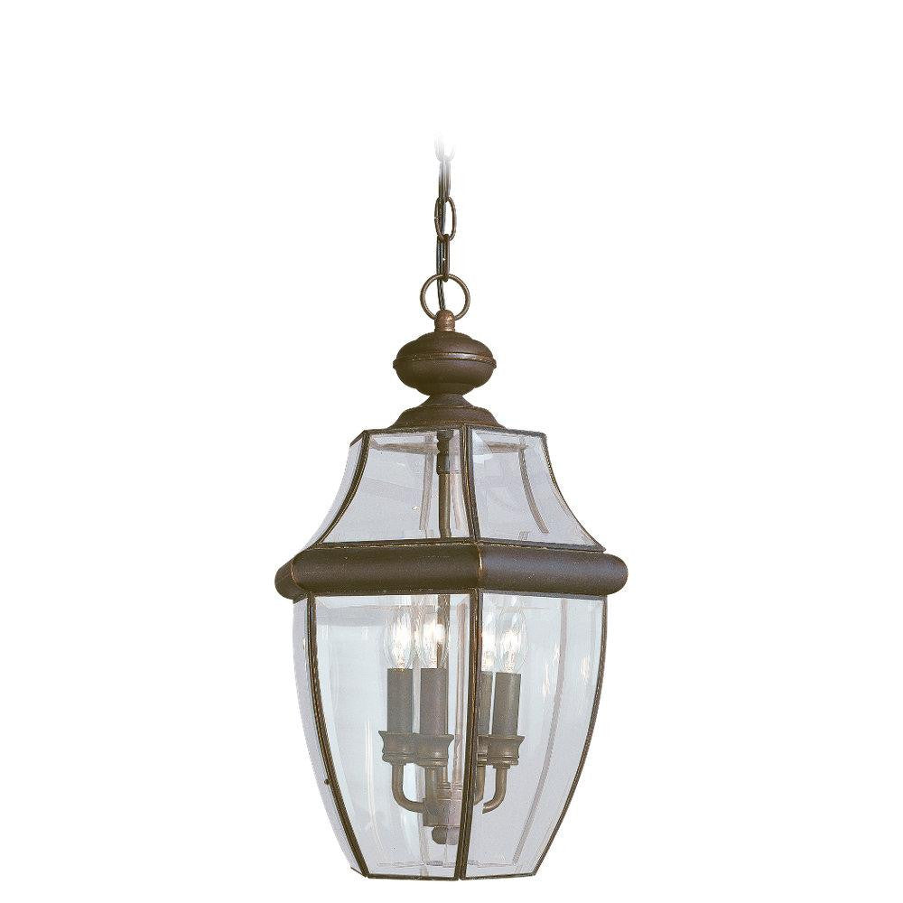 Generation Lighting Lancaster Three Light Outdoor Pendant Antique Bronze