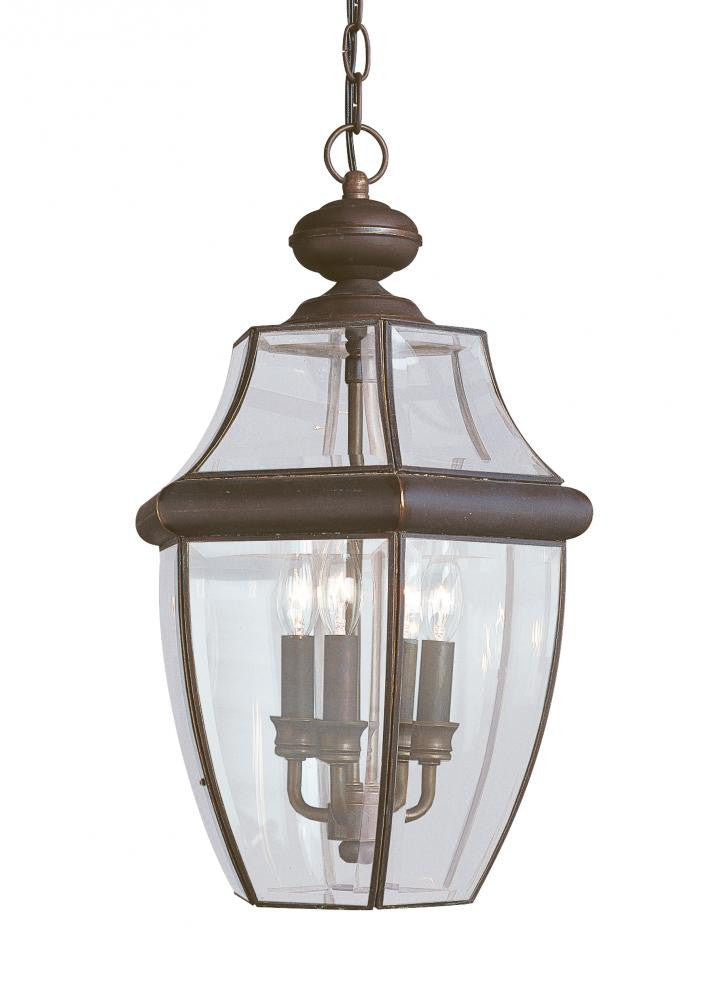 Generation Lighting Lancaster Three Light Outdoor Pendant Antique Bronze