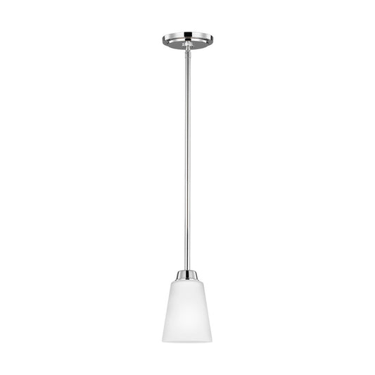 Generation Lighting Kerrville One Light Mini-Pendant Chrome