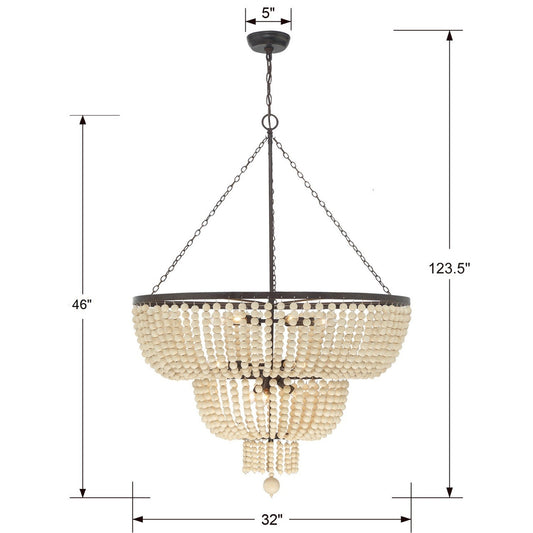 Crystorama Rylee 12 Light Chandelier Antique Gold