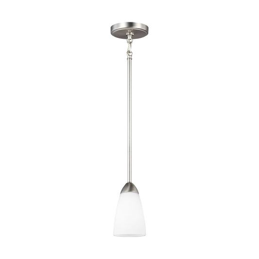 Generation Lighting Seville One Light Mini-Pendant Brushed Nickel