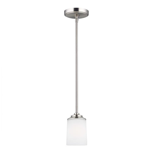 Generation Lighting Kemal One Light Mini-Pendant Brushed Nickel