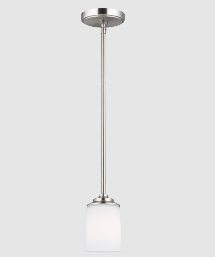 Generation Lighting Kemal One Light Mini-Pendant Brushed Nickel