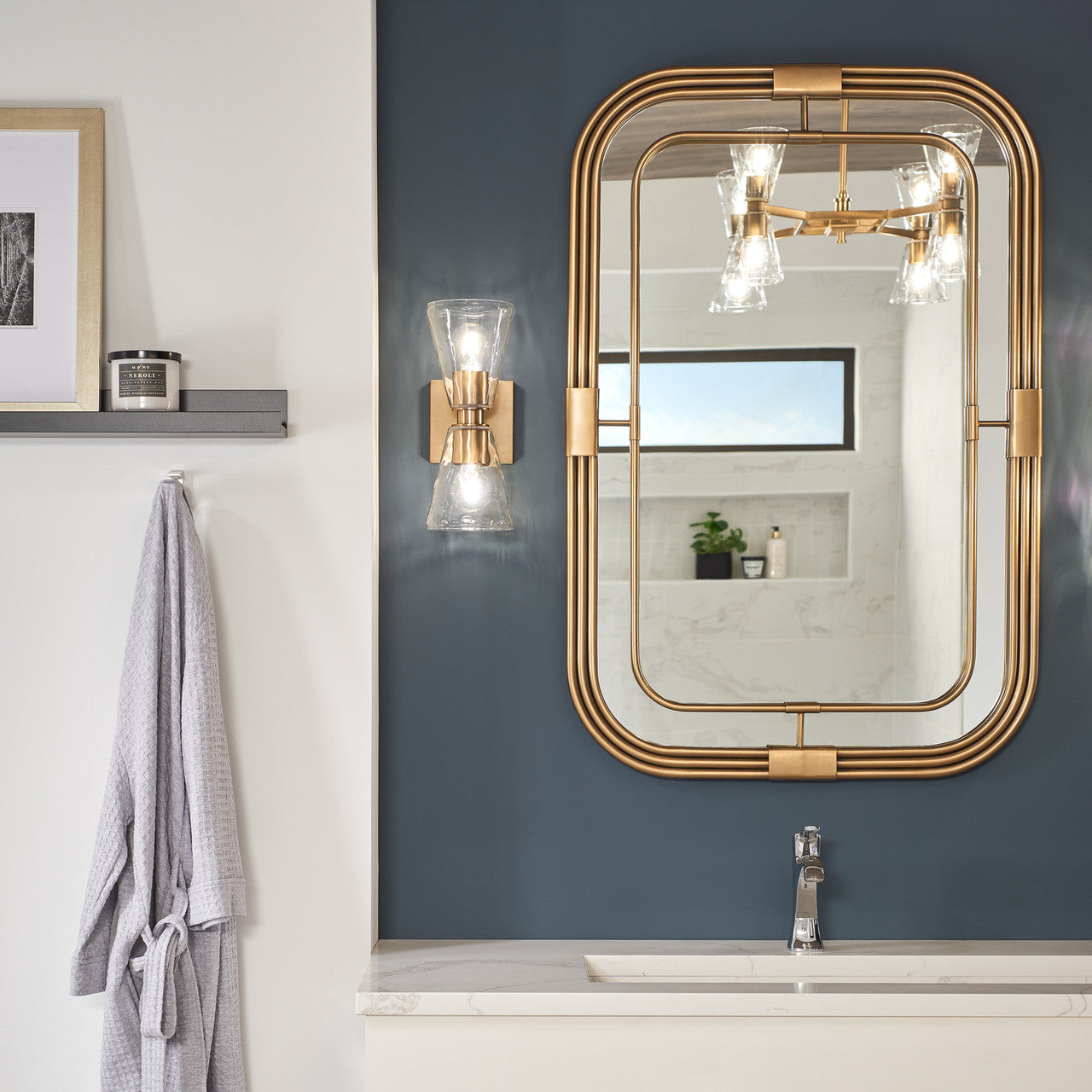 Capital Lyra Wall Sconce Aged Brass