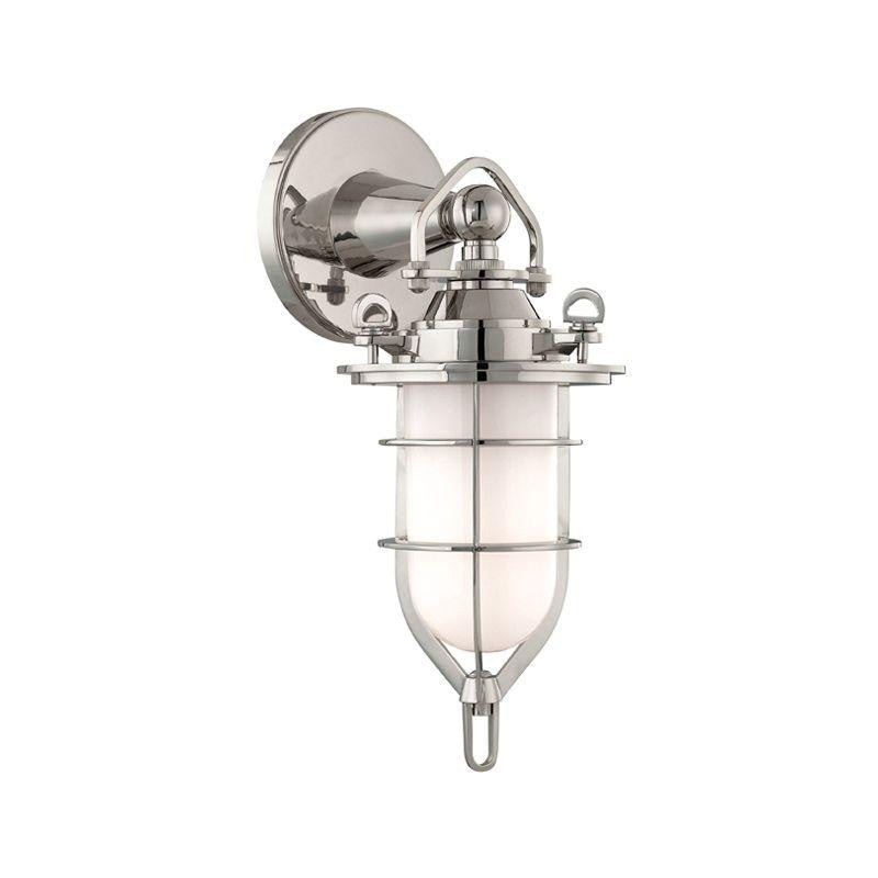 Hudson Valley New Canaan Bathroom Wall Sconce Polished Nickel